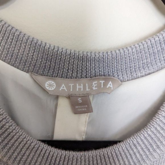 Athleta Gray Merino Wool Cross Back Sweater Tank Top - Picture 4 of 5